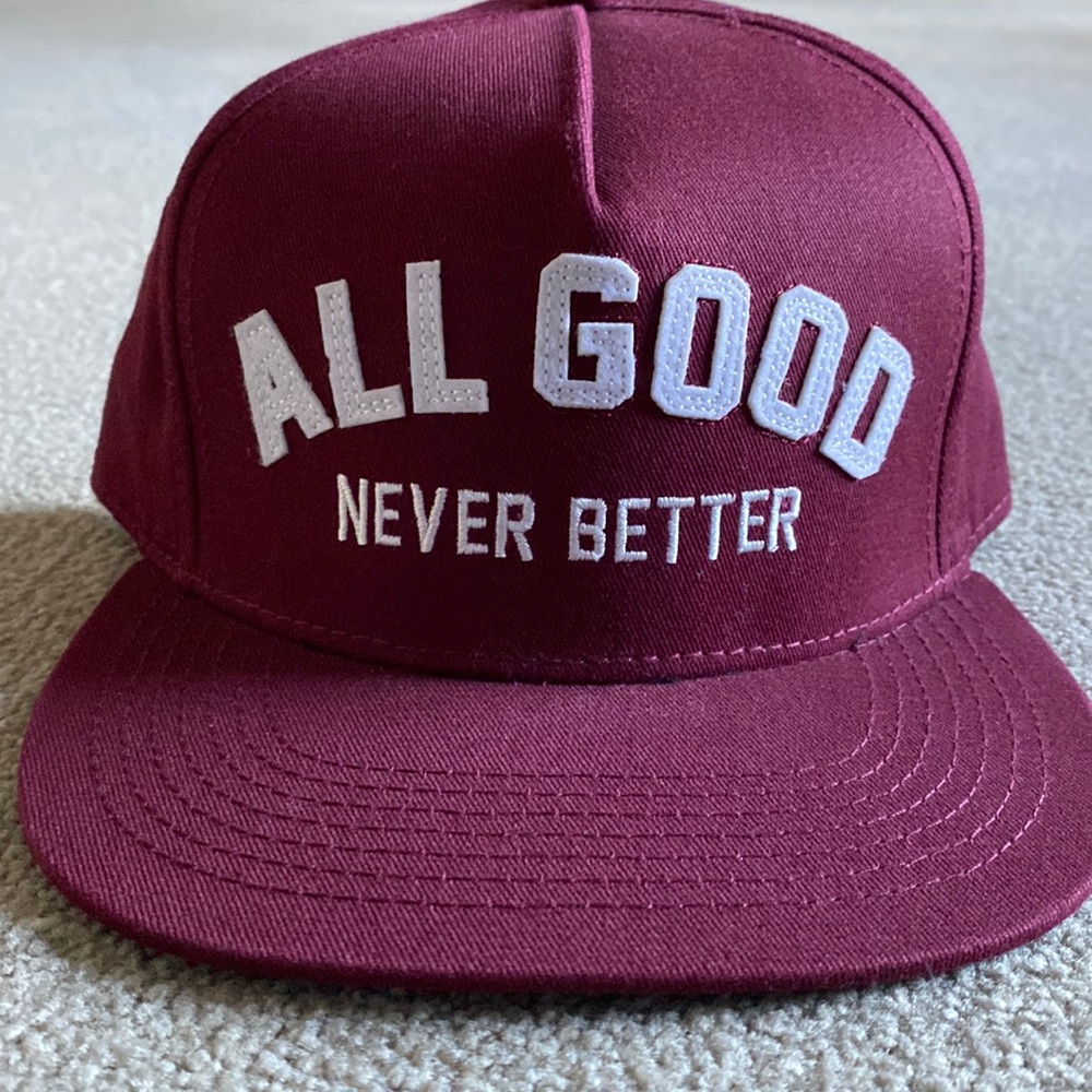 Burgundy Strap Back Hat - All Good Brand